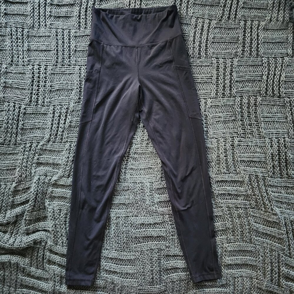 American Eagle, Black, Everything Pocket Leggings, Medium Long